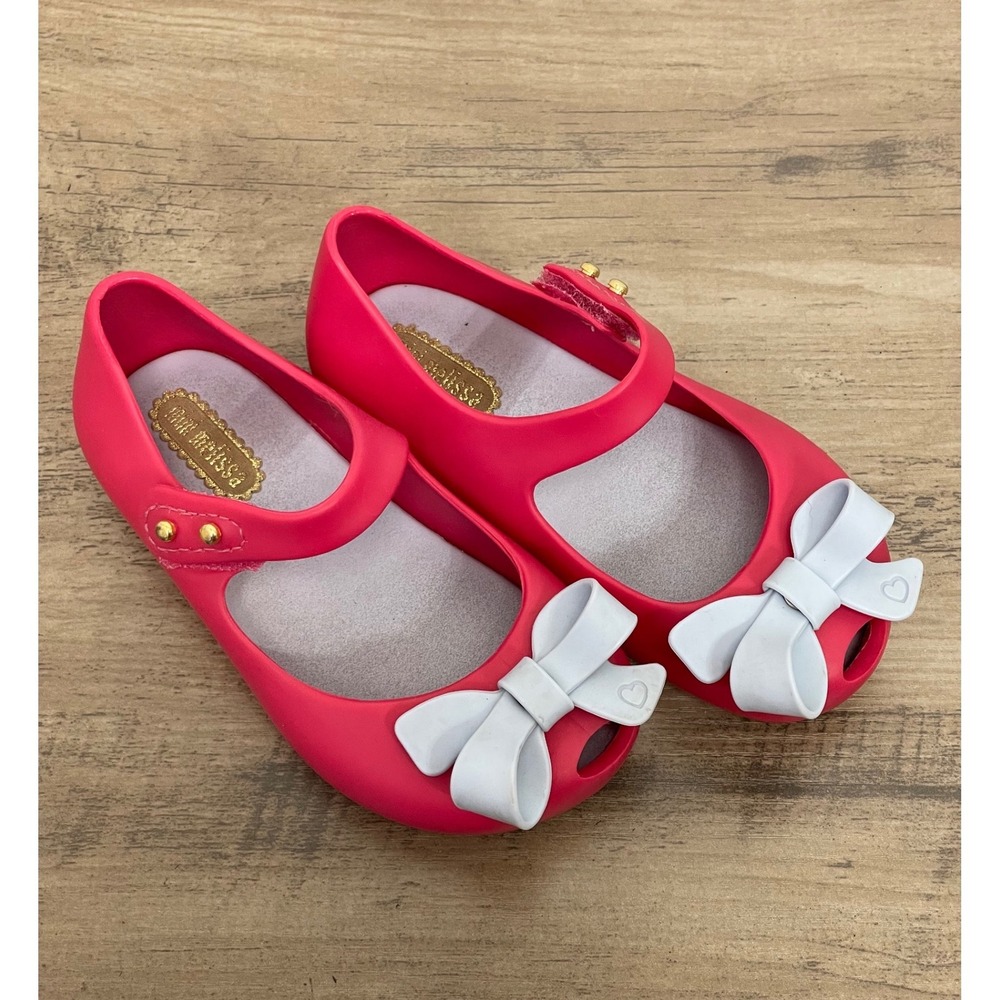 Mini Melissa Ultragirl Mary Jane Jelly Shoes Pink Toddler sz 7